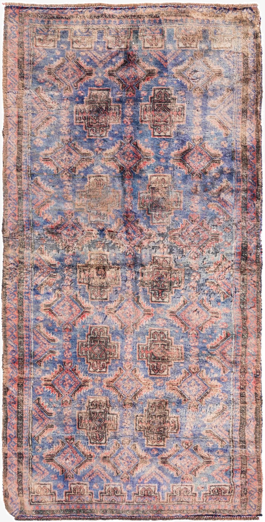  2' 6 x 5' 2  Hand Knotted Ultra Vintage Persian Wool Rug