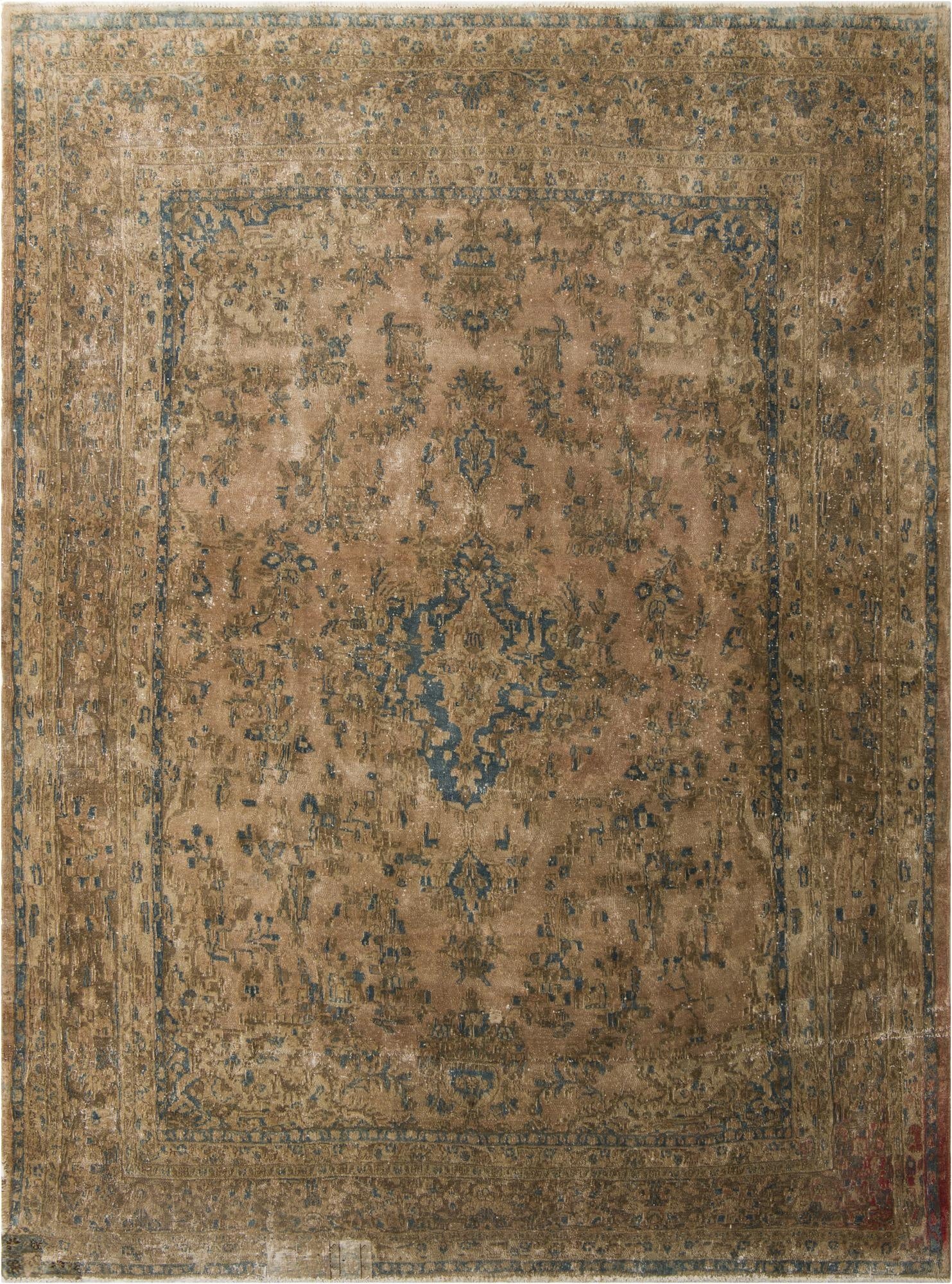 9' x 11'  Hand Knotted Ultra Vintage Persian Wool Rug