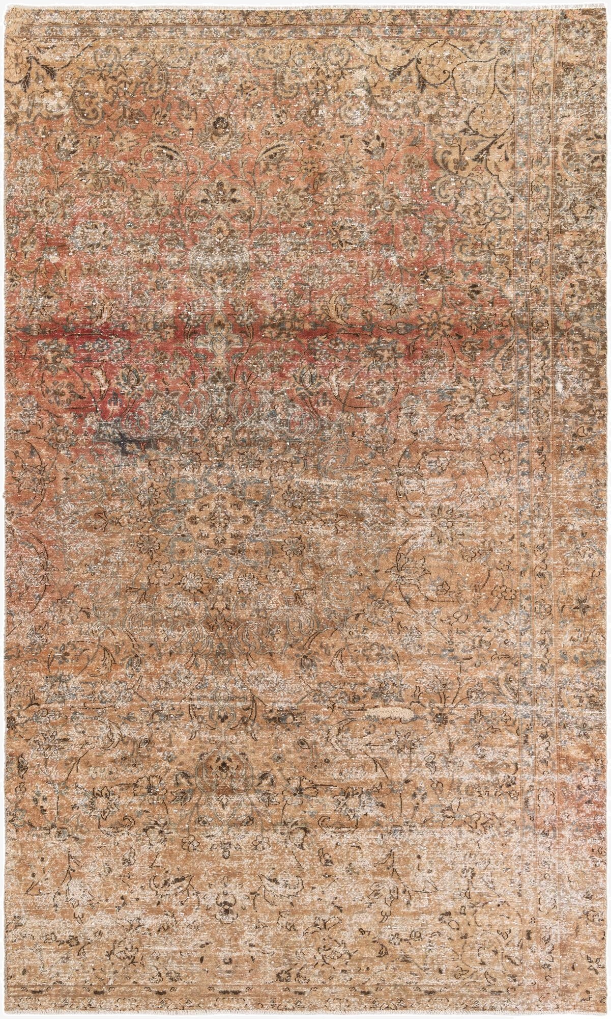  6' 6 x 10' 8  Hand Knotted Ultra Vintage Persian Wool Rug
