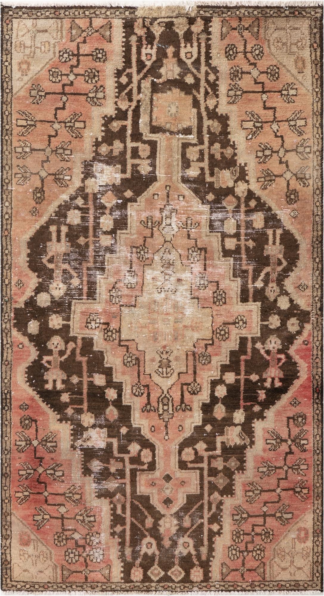 3' 1 x 5' 9  Hand Knotted Ultra Vintage Persian Wool Rug