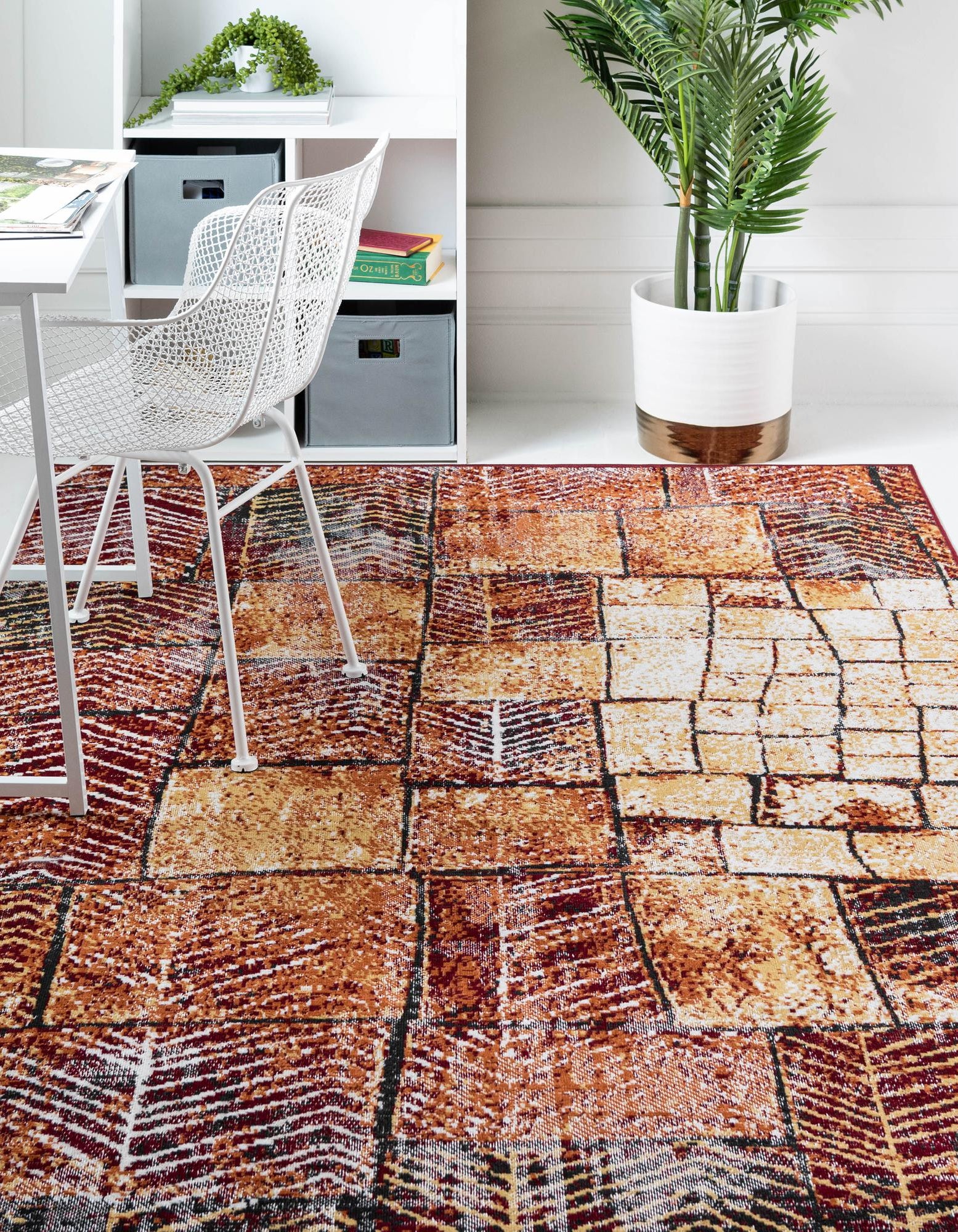 Rust Red 5' 3 x 8' Valencia Rug | Rugs.com