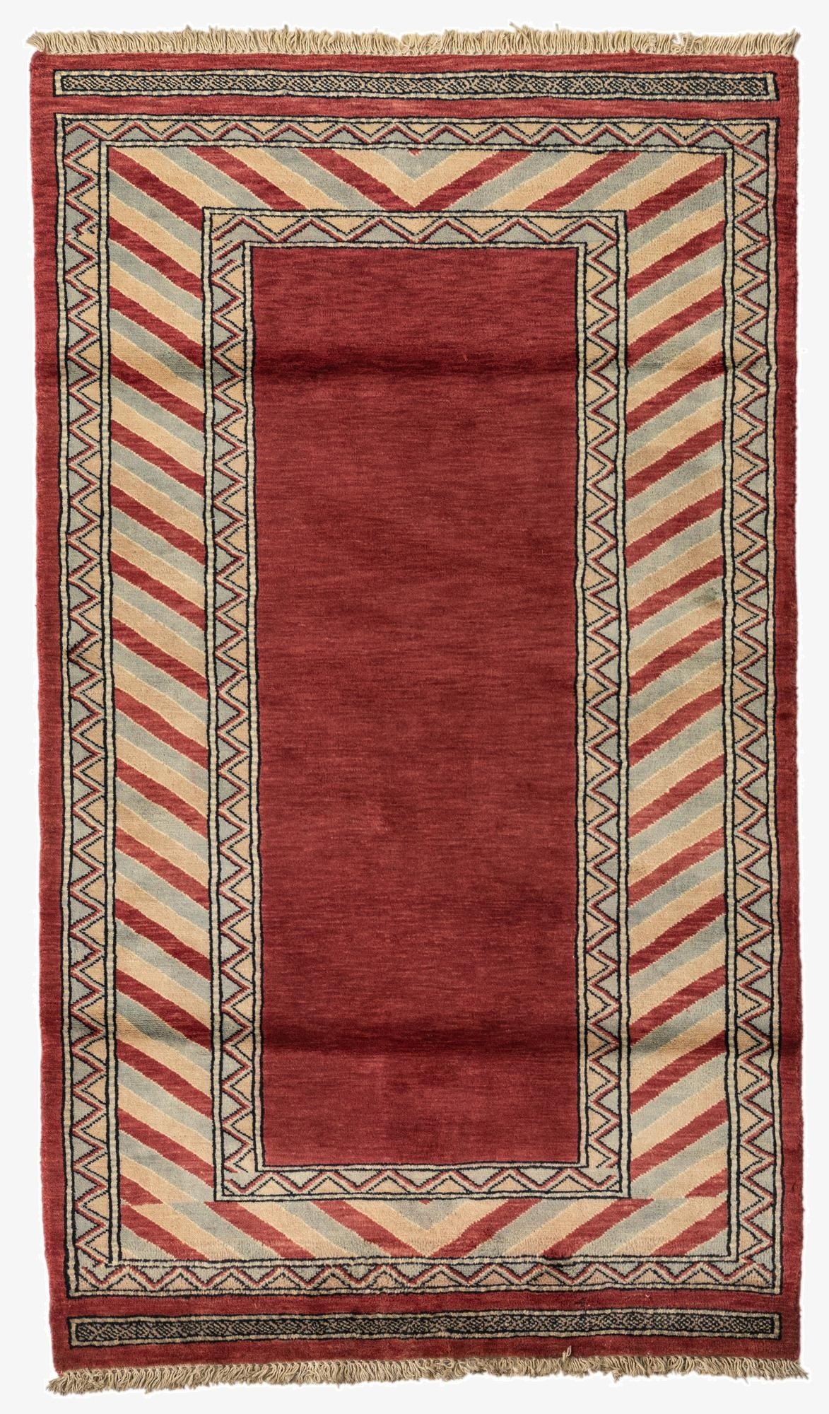  3' 1 x 5' 4  Hand Knotted Ziegler Oriental Wool Rug