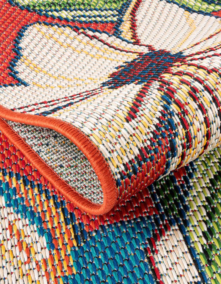 Detail image of  4' x 4'  Washable Baja Indoor / Outdoor Round Rug