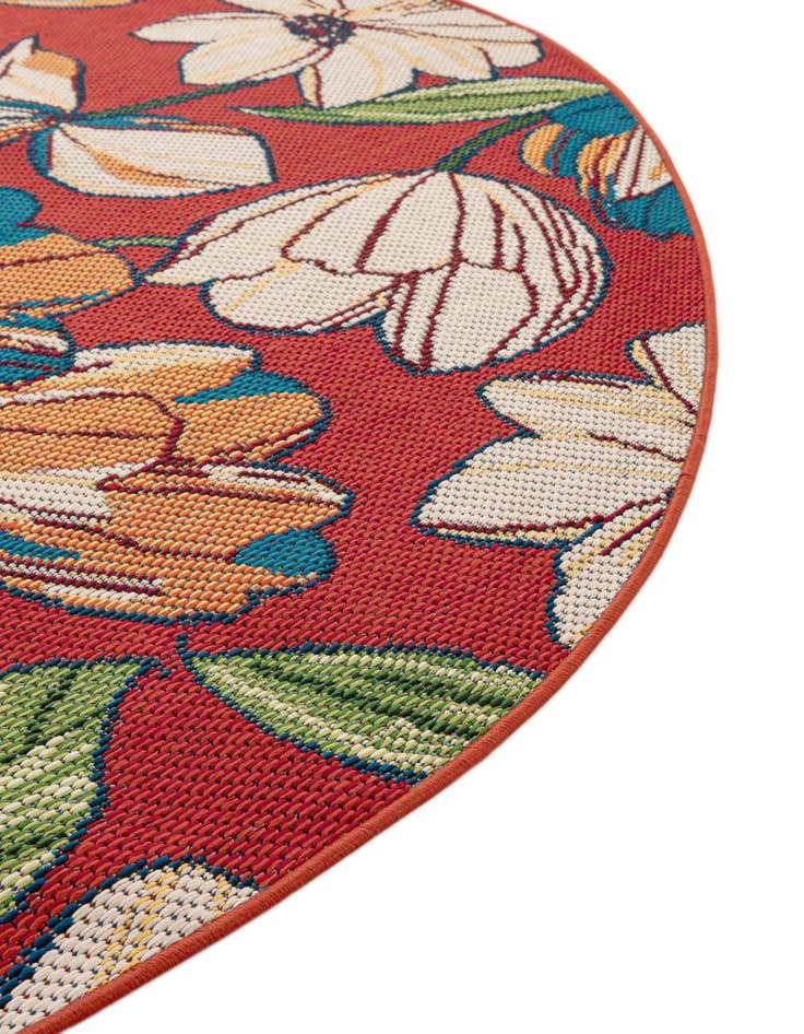Detail image of  4' x 4'  Washable Baja Indoor / Outdoor Round Rug