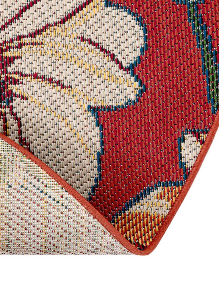 Detail image of  4' x 4'  Washable Baja Indoor / Outdoor Round Rug