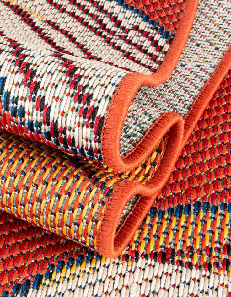 Detail image of  4' x 4'  Washable Baja Indoor / Outdoor Round Rug