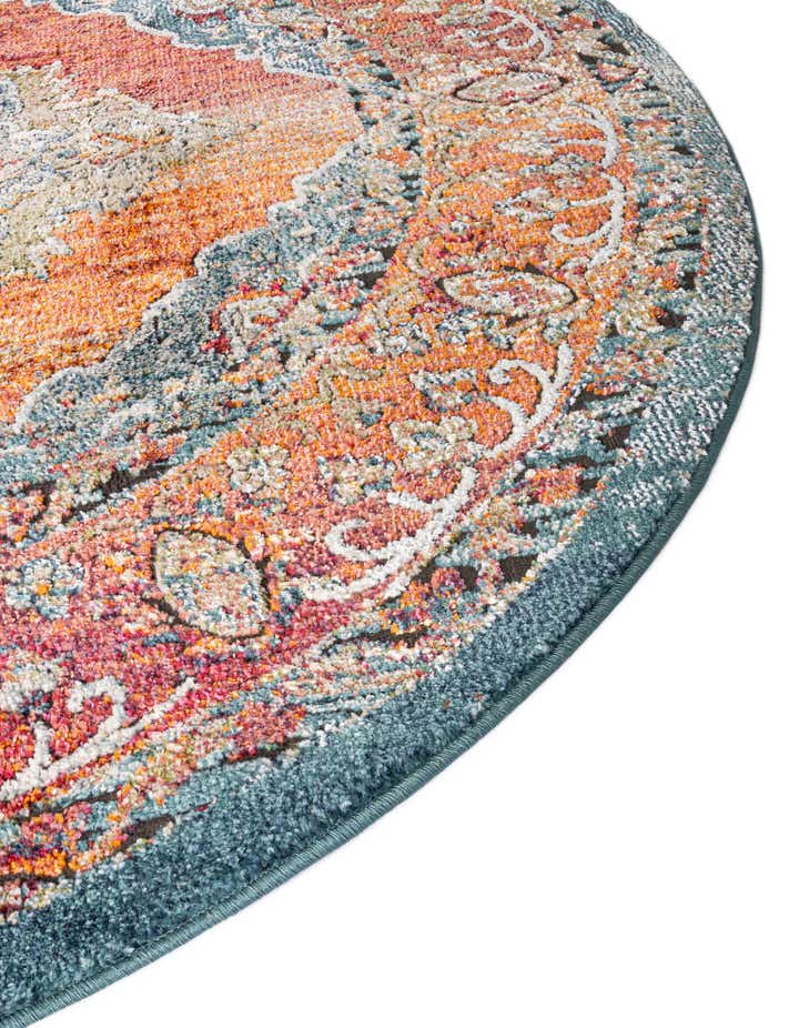 Rust Red 3' 3 x 3' 3 Isabella Round Rug | Rugs.com