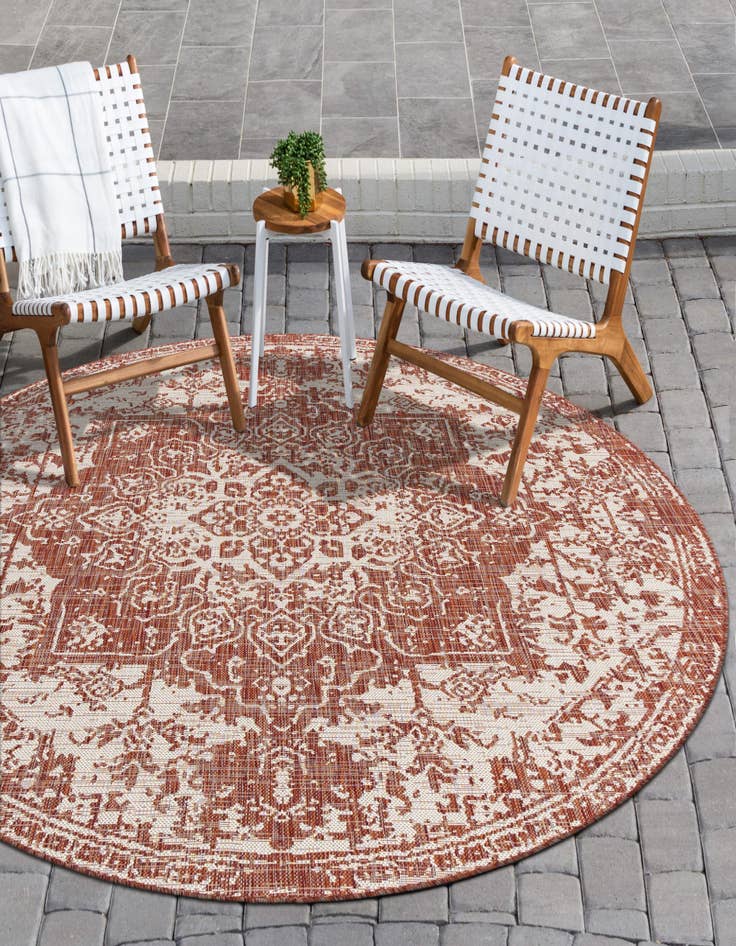 Detail image of  10' 8 x 10' 8  Washable Jill Zarin Dubai Indoor / Outdoor Round Rug