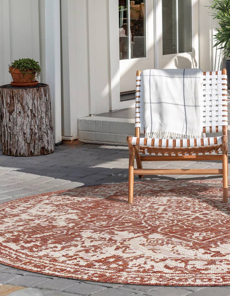 Detail image of  4' x 4'  Washable Jill Zarin Dubai Indoor / Outdoor Round Rug