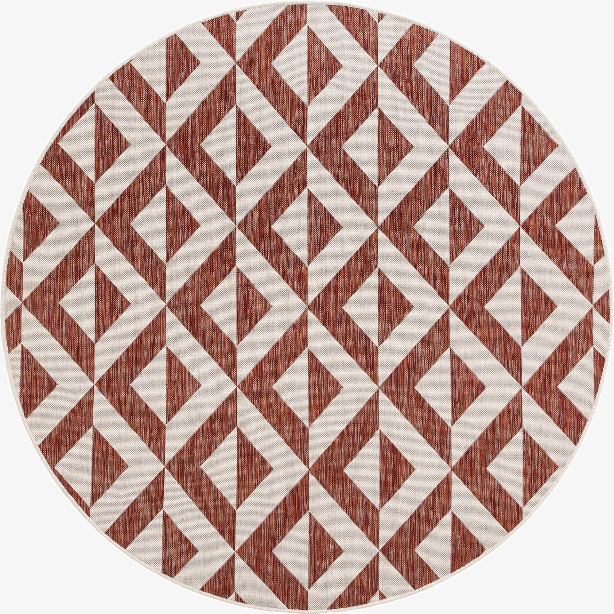  6' 7 x 6' 7  Washable Jill Zarin Napa Indoor / Outdoor Round Rug