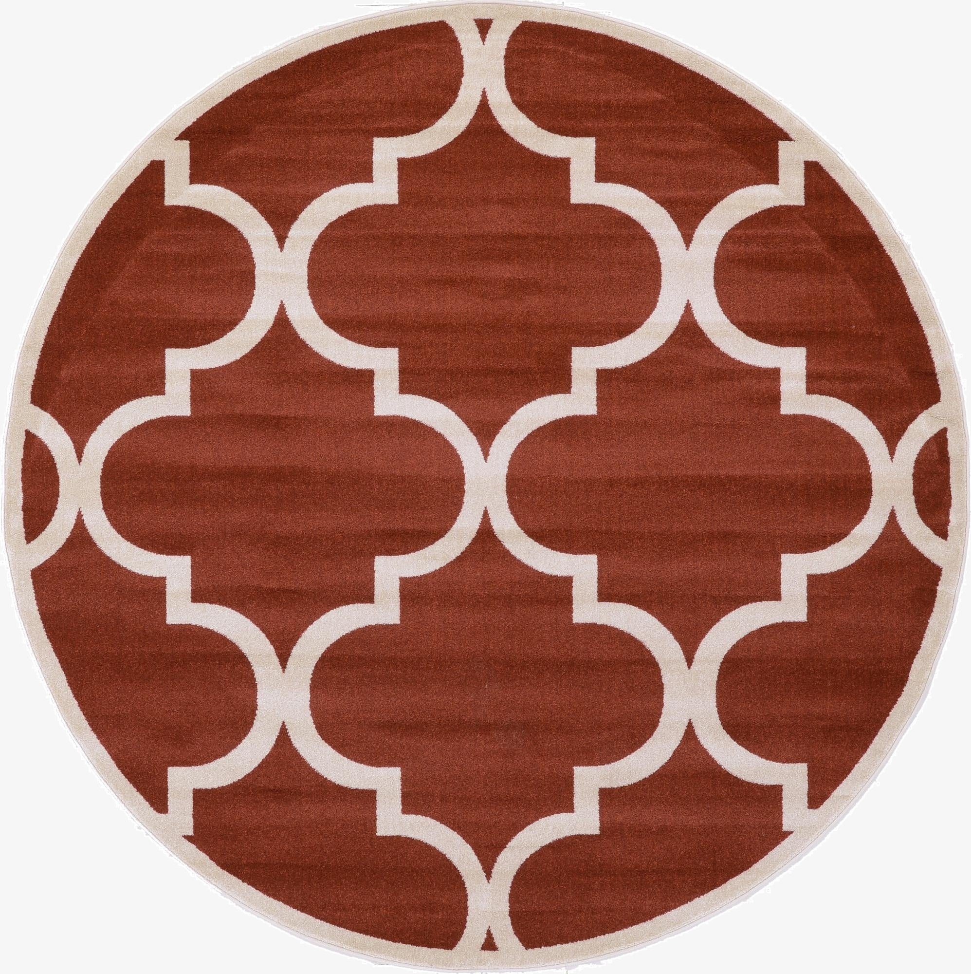  8' x 8' Lattice Round Rug