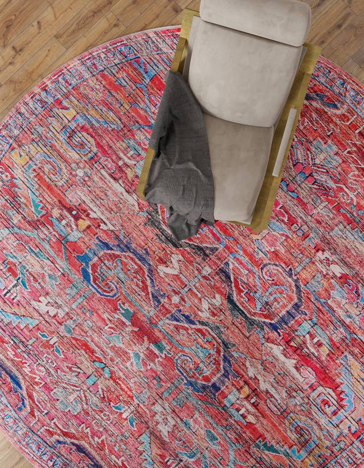 Detail image of  10' 6 x 10' 6  Washable Maahru Round Rug