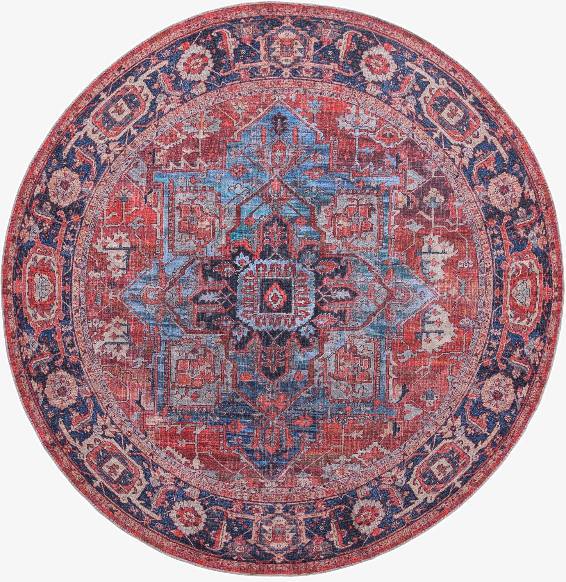  10' 6 x 10' 6  Washable Maahru Round Rug