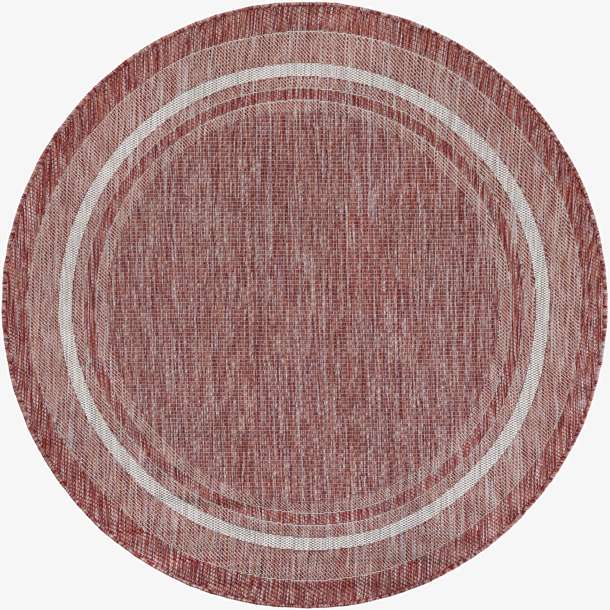 Primary image  5' 3 x 5' 3  Washable Border Indoor / Outdoor Round Rug