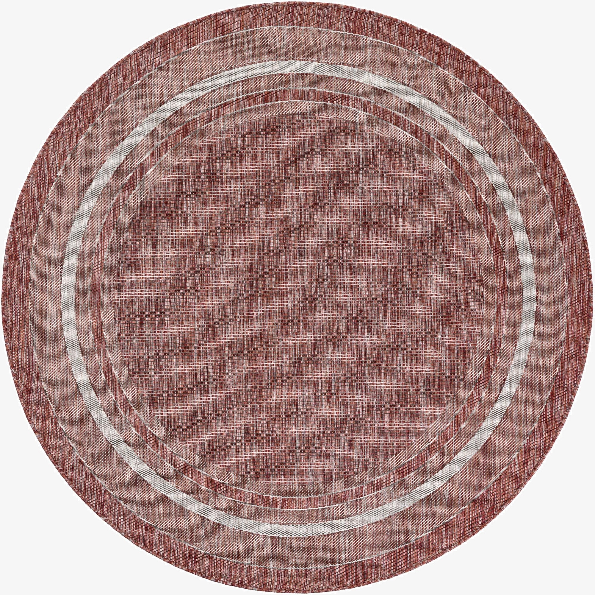 Primary image  6' 1 x 6' 1  Washable Border Indoor / Outdoor Round Rug