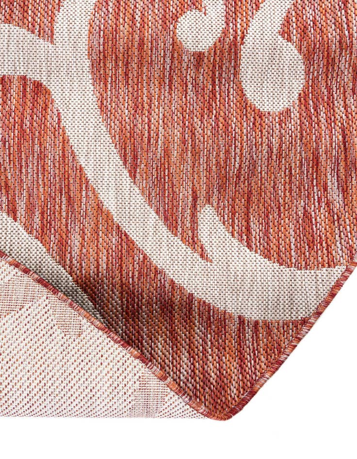 Detail image of  4' x 4'  Washable Botanical Indoor / Outdoor Round Rug