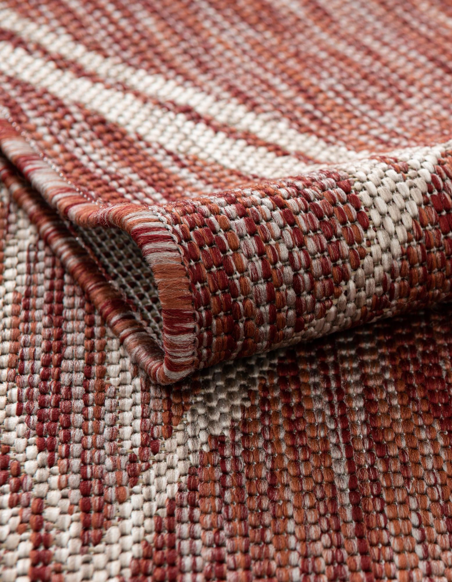 Rust Red 13' x 13' BotanicalCora Indoor / Outdoor Round Rug | Rugs.com