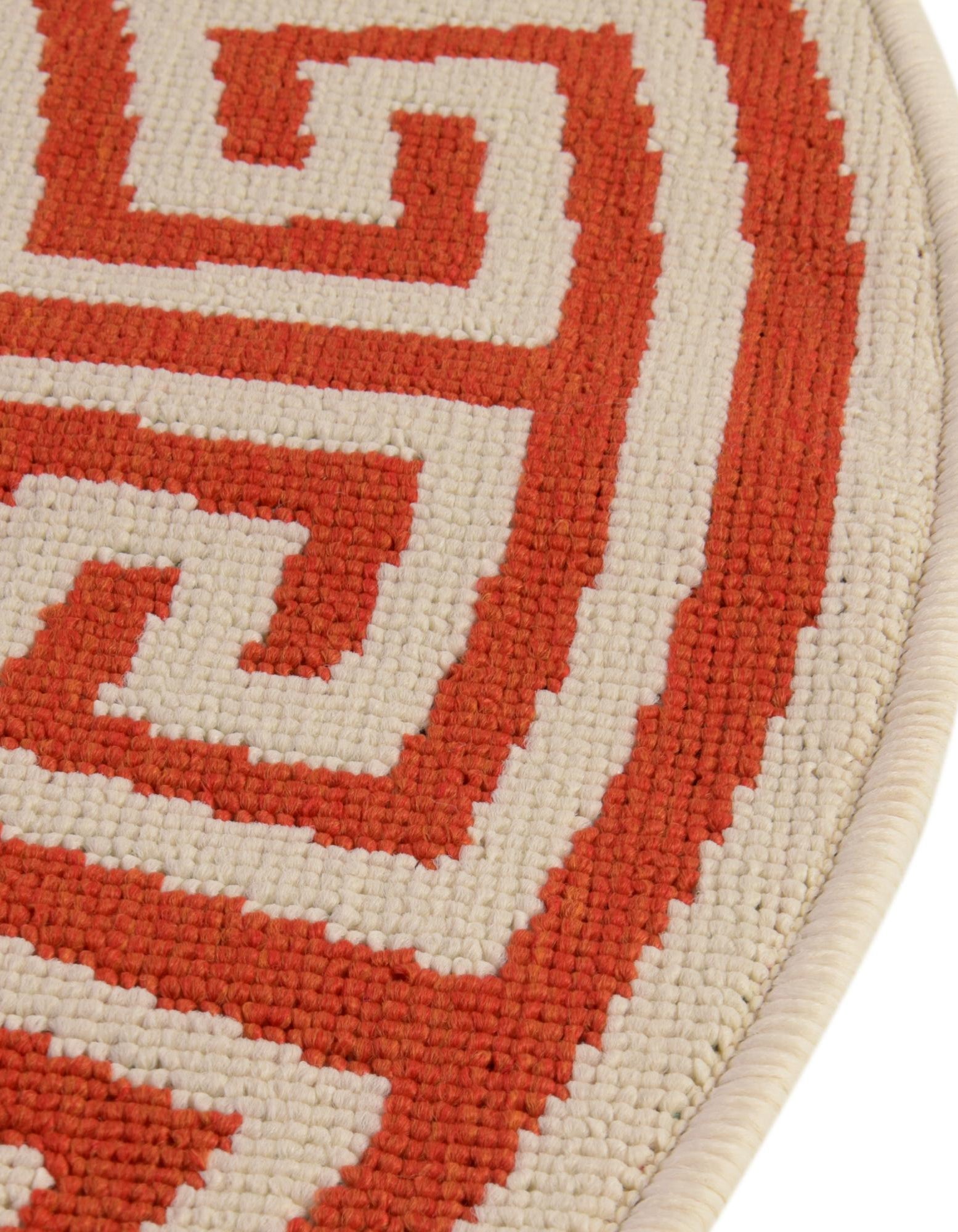Rust Red 7' x 7' Coastal Indoor / Outdoor Round Rug | Rugs.com