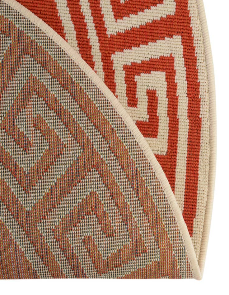 Detail image of  4' x 4'  Washable Coastal Indoor / Outdoor Round Rug