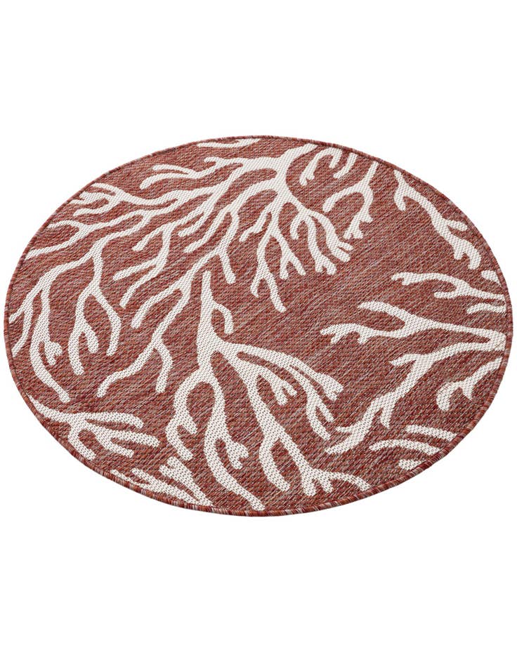 Detail image of  3' x 3'  Washable Coastal Indoor / Outdoor Round Rug