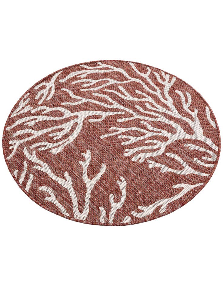 Detail image of  3' x 3'  Washable Coastal Indoor / Outdoor Round Rug