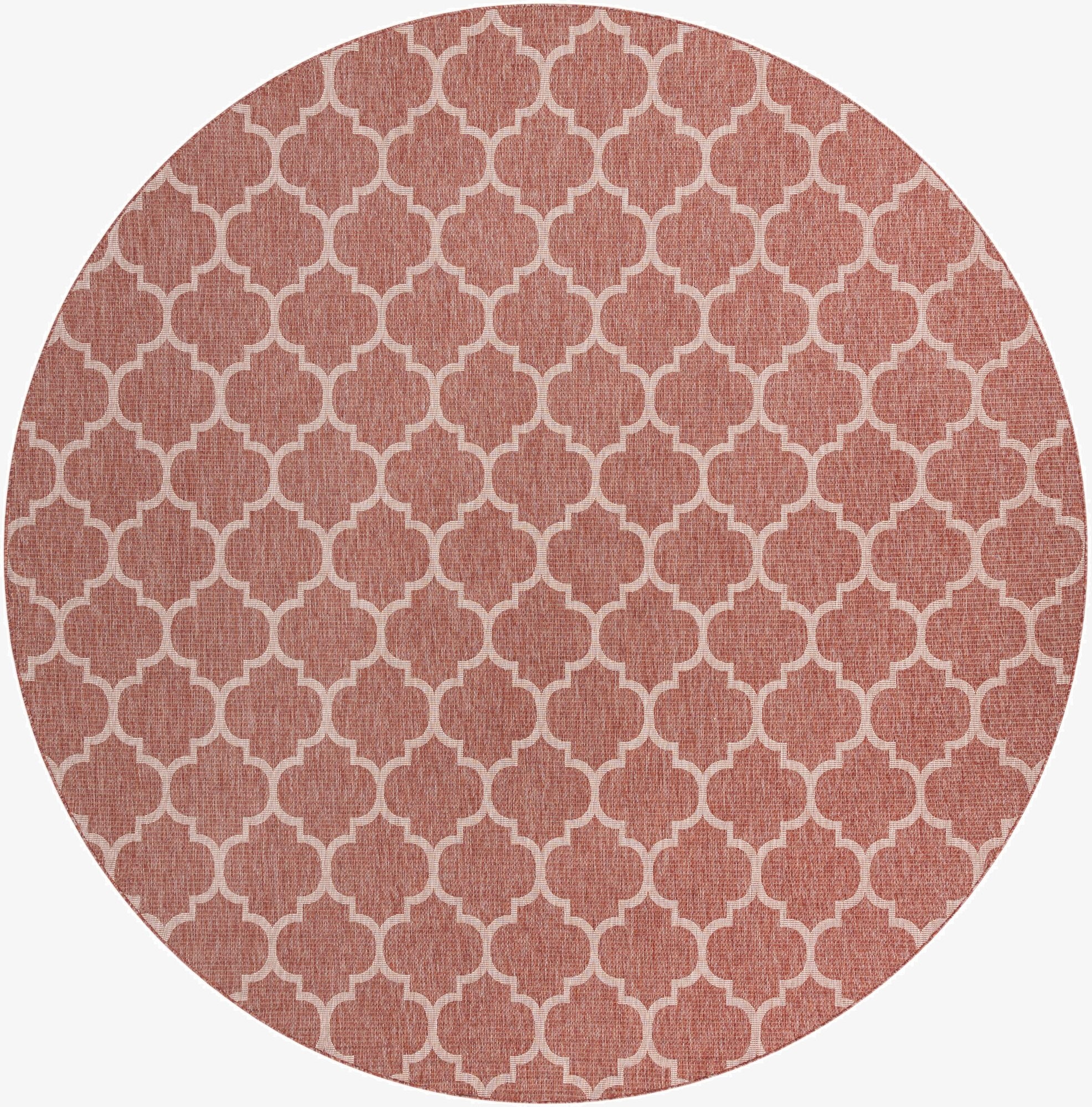  13' x 13'  Washable Lattice Indoor / Outdoor Round Rug
