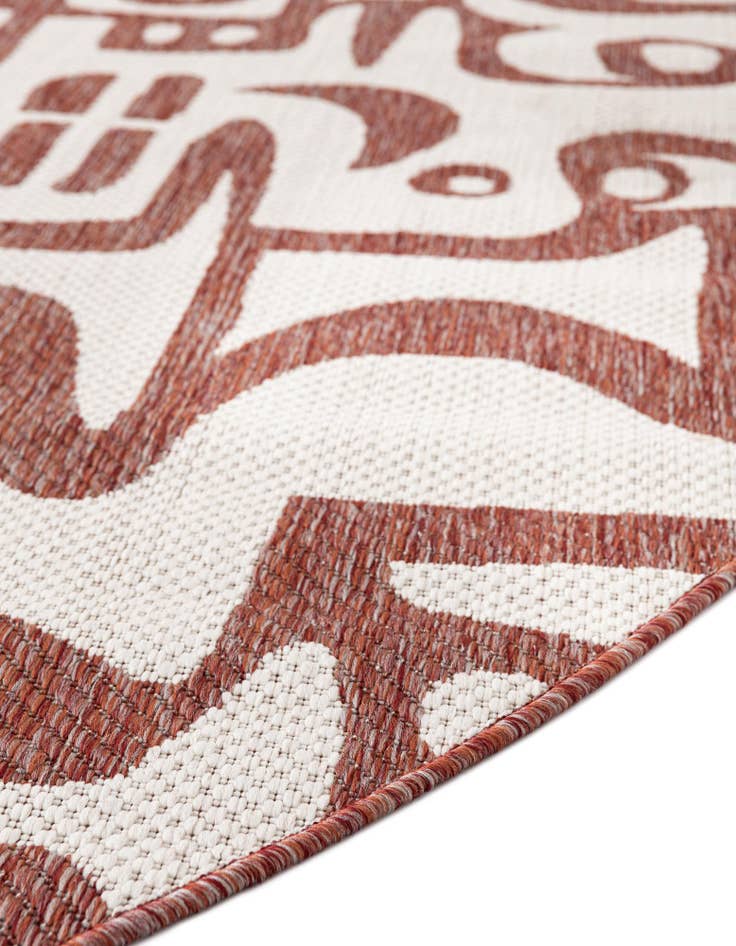 Detail image of  3' x 3'  Washable Modern Indoor / Outdoor Round Rug