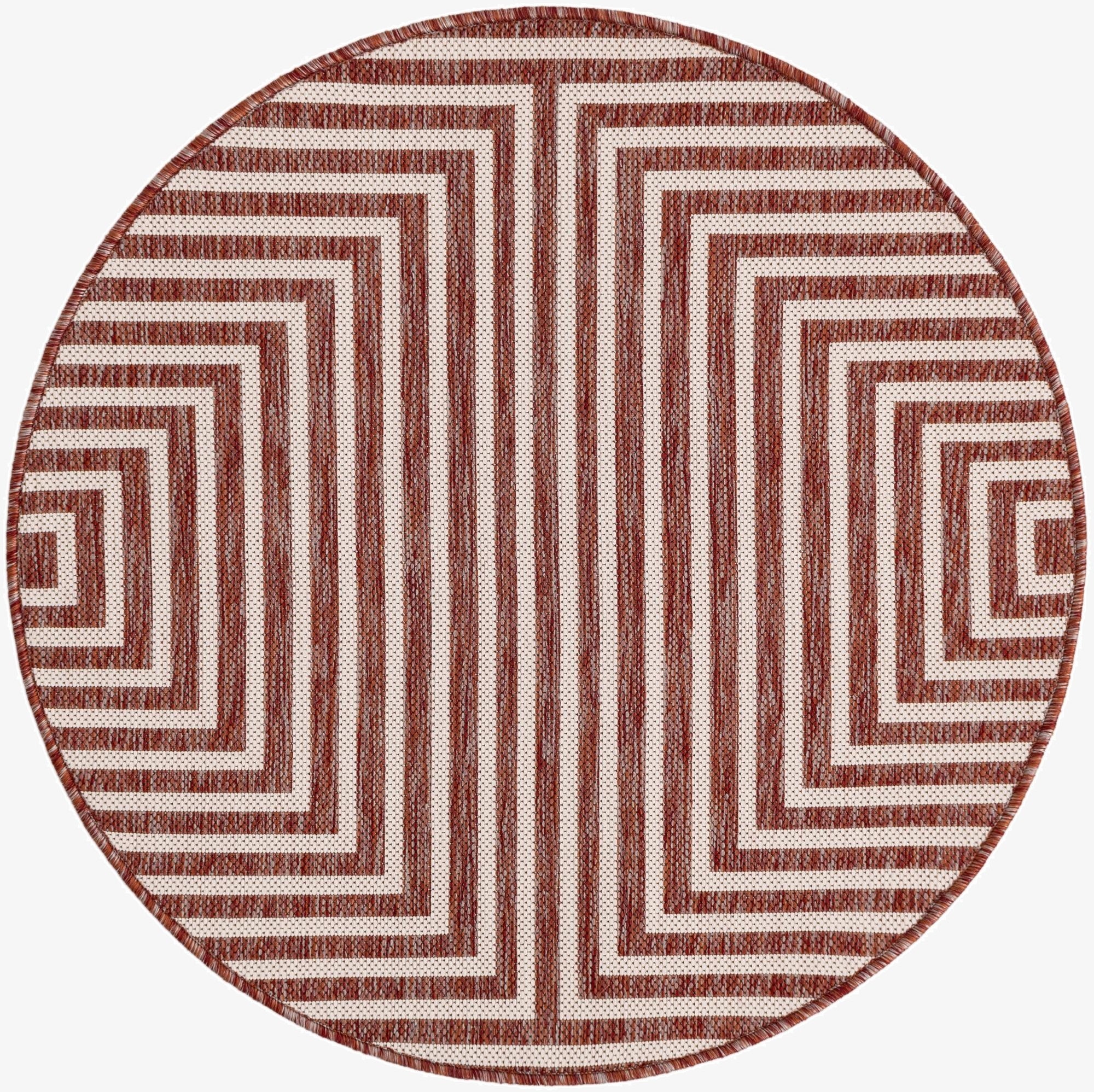  3' x 3'  Washable Modern Indoor / Outdoor Round Rug