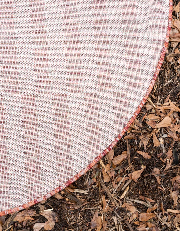 Detail image of  4' x 4'  Washable Ribbon Indoor / Outdoor Round Rug
