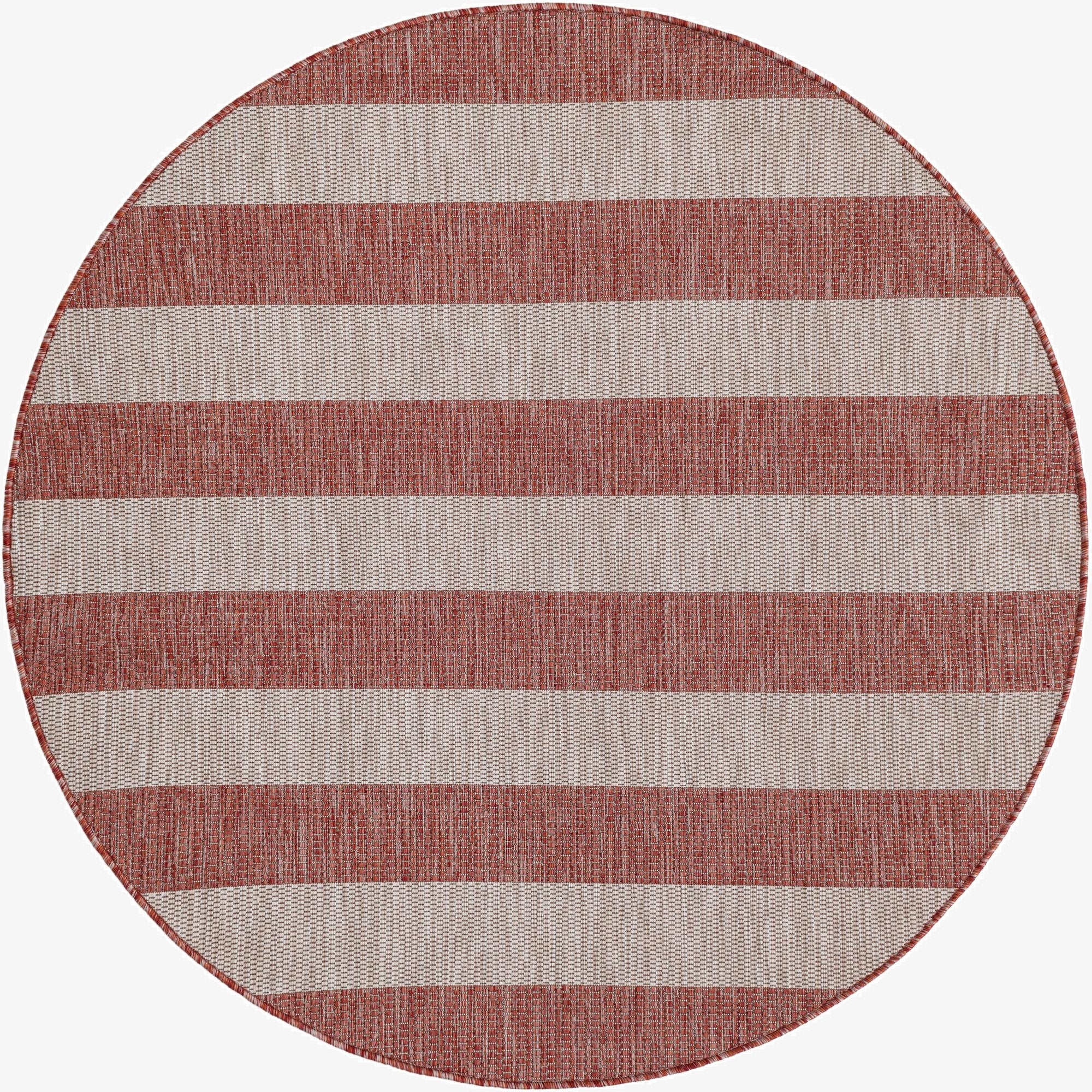  5' 3 x 5' 3  Washable Ribbon Indoor / Outdoor Round Rug