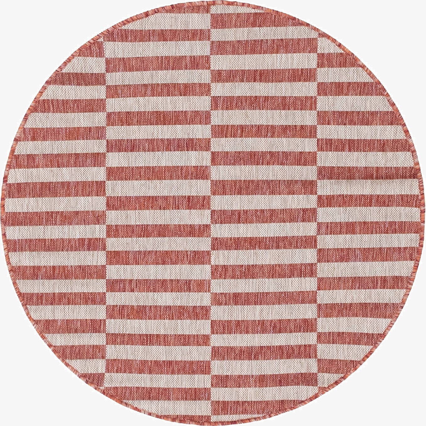  4' x 4'  Washable Ribbon Indoor / Outdoor Round Rug