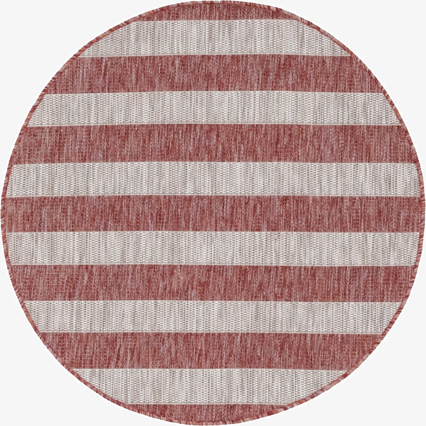  4' x 4'  Washable Ribbon Indoor / Outdoor Round Rug