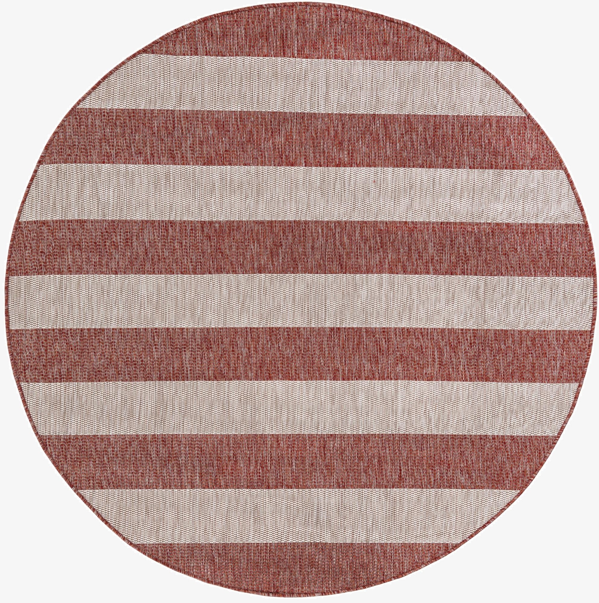  6' x 6'  Washable Ribbon Indoor / Outdoor Round Rug