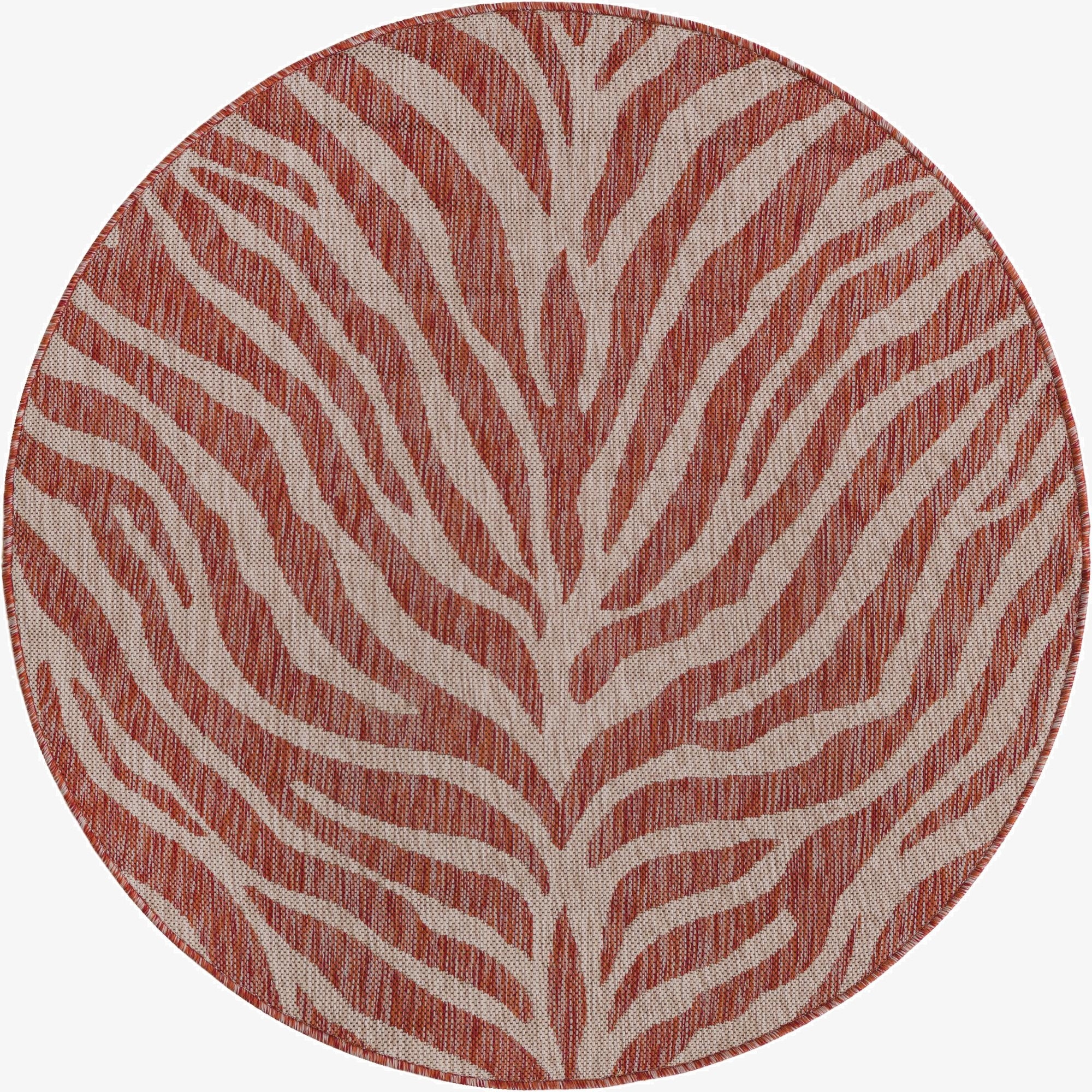  4' x 4'  Washable Safari Indoor / Outdoor Round Rug