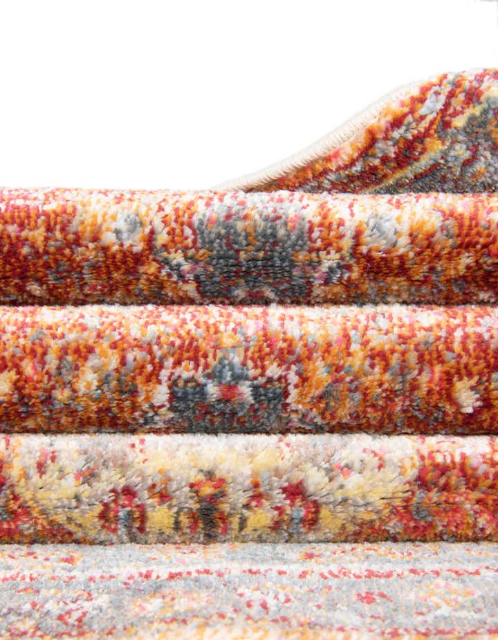 Rust Red 8' x 8' Santiago Round Rug | Rugs.com