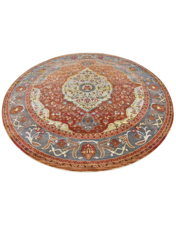 Rust Red 8' 4 x 8' 4 Santiago Round Rug | Rugs.com