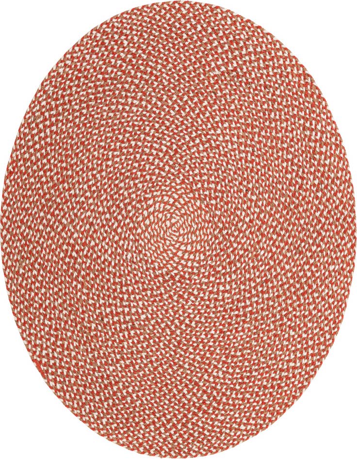 Detail image of  4' 1 x 4' 1  Hand Tweed Braided Jute Round Rug