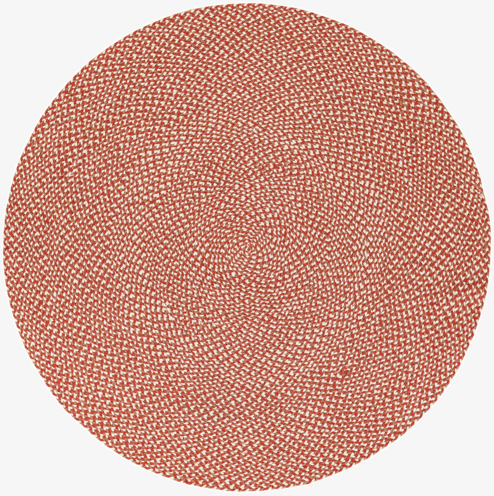  5' 1 x 5' 1  Hand Tweed Braided Jute Round Rug