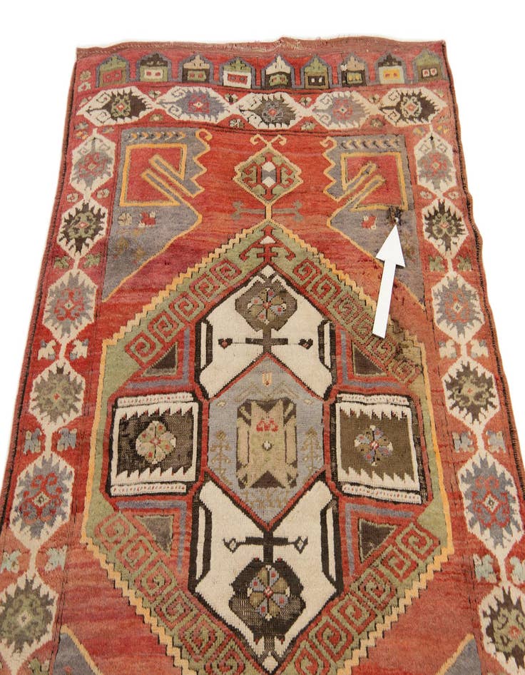 Detail image of  4' 2 x 9' 11  Hand Knotted Anatolian Wool Runner Rug