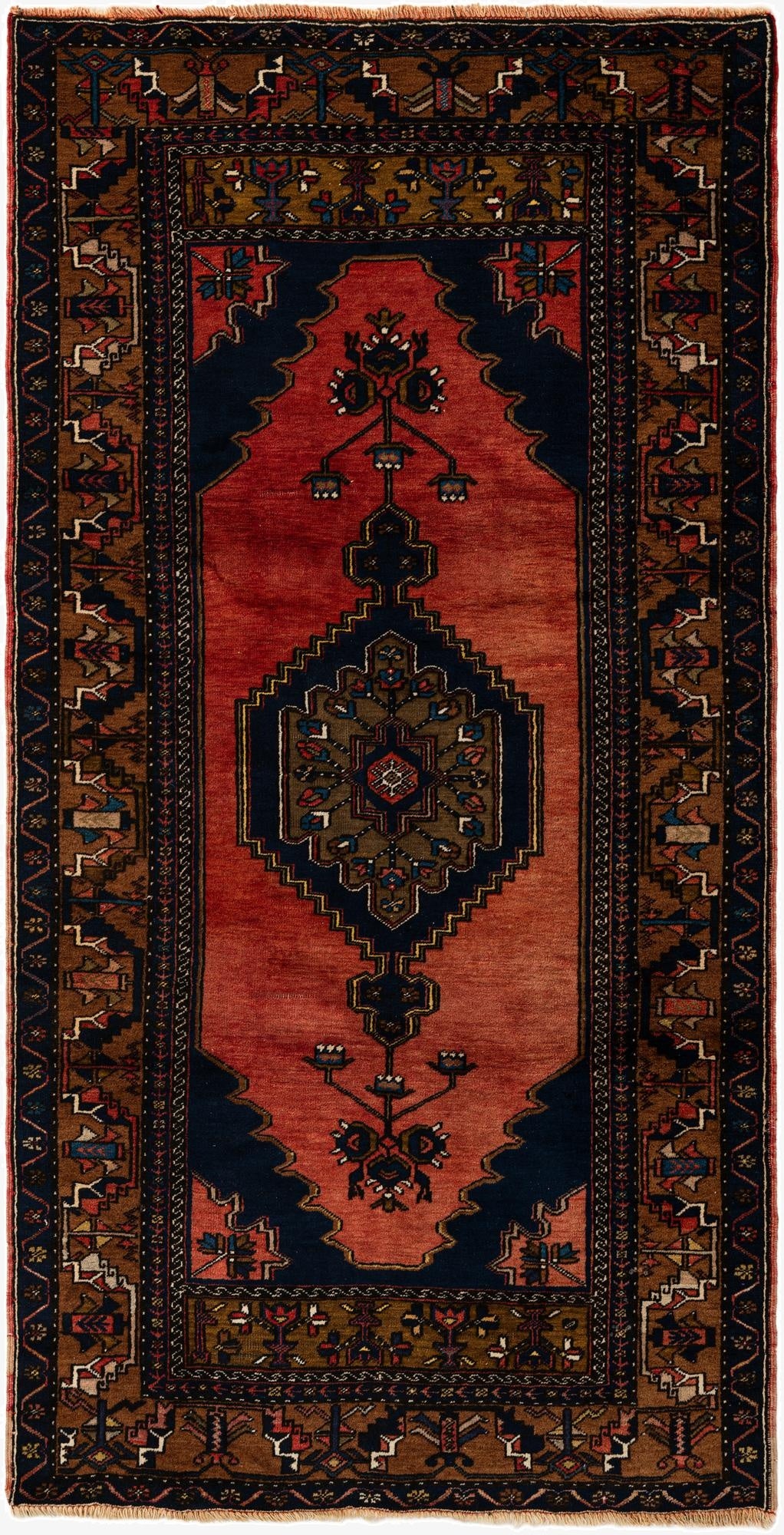  3' 11 x 7' 9  Hand Knotted Anatolian Wool Runner Rug