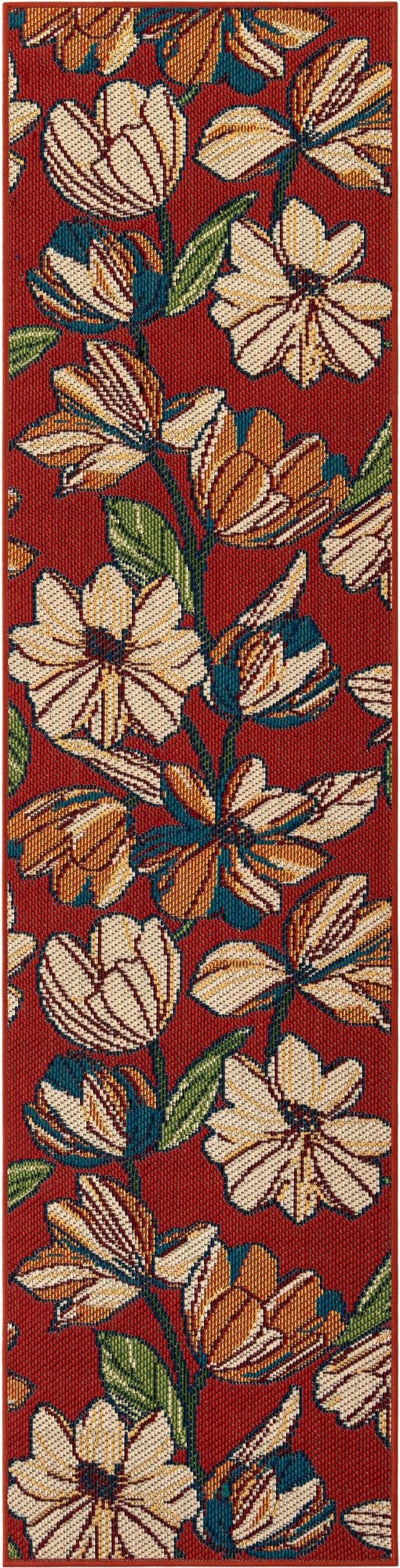  2' 7 x 10'  Washable Baja Indoor / Outdoor Runner Rug