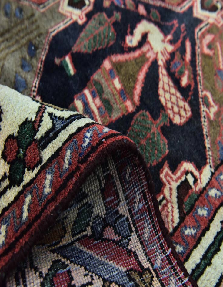 Detail image of  5' 2 x 10'  Hand Knotted Bakhtiar Persian Wool Runner Rug