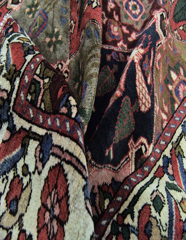 Detail image of  5' 2 x 10'  Hand Knotted Bakhtiar Persian Wool Runner Rug