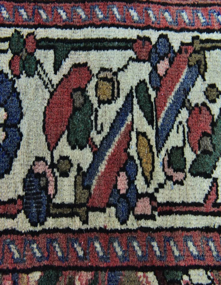 Detail image of  5' 2 x 10'  Hand Knotted Bakhtiar Persian Wool Runner Rug