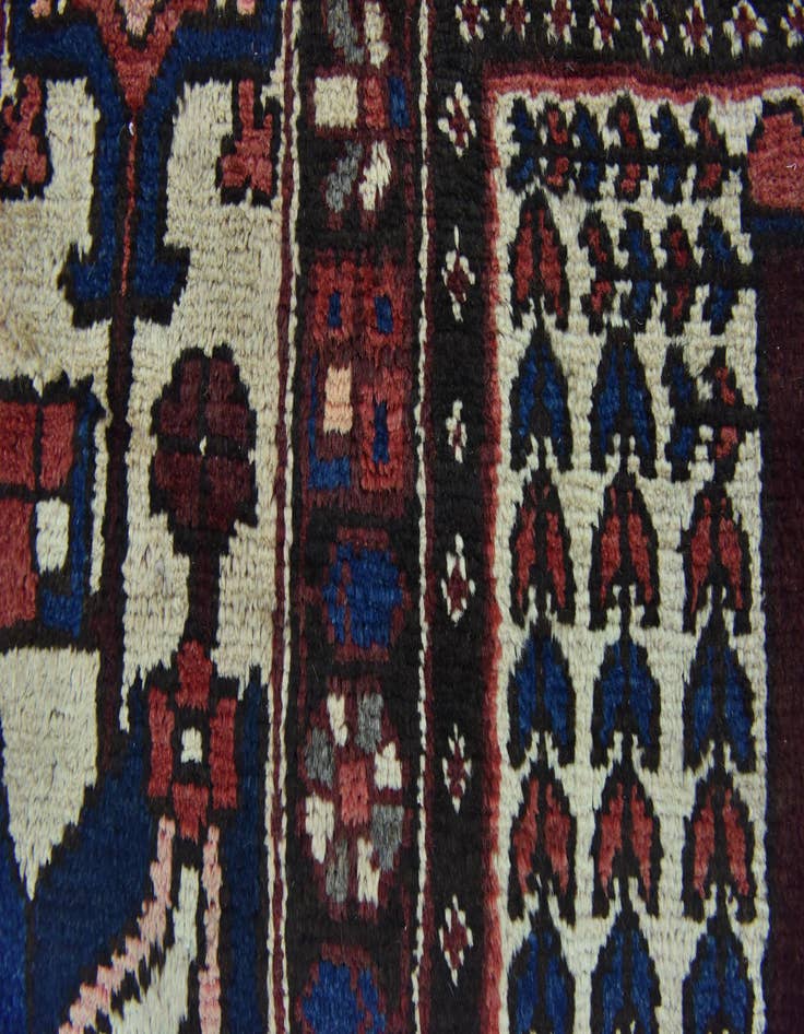 Detail image of  5' 3 x 9' 10  Hand Knotted Bakhtiar Persian Wool Runner Rug