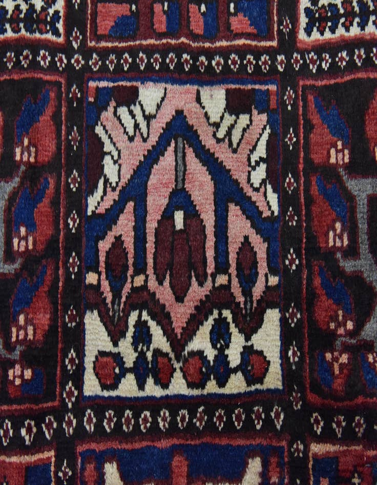 Detail image of  5' 3 x 9' 10  Hand Knotted Bakhtiar Persian Wool Runner Rug