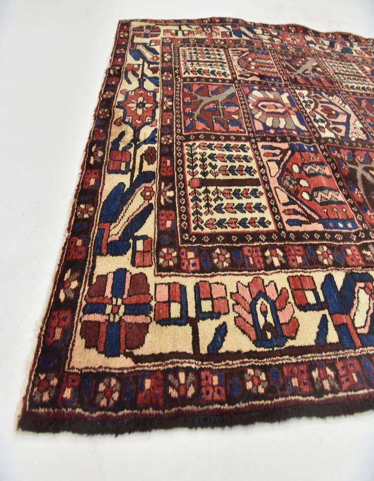 Detail image of  5' 3 x 9' 10  Hand Knotted Bakhtiar Persian Wool Runner Rug