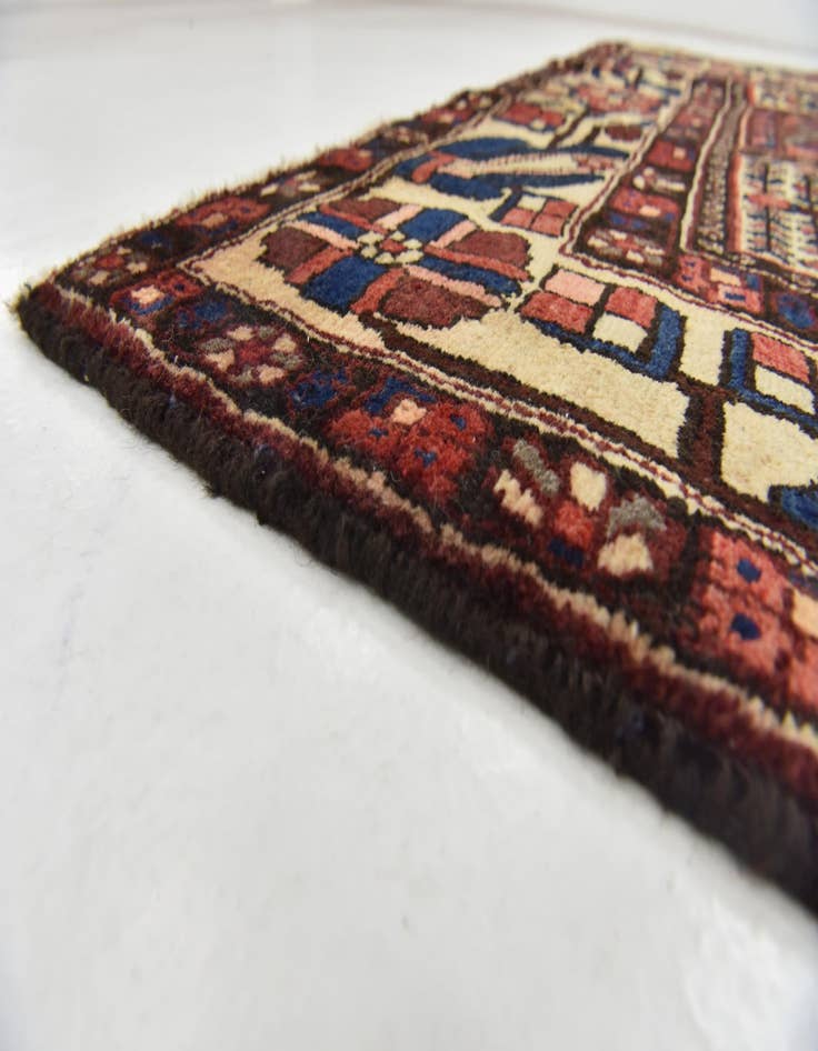 Detail image of  5' 3 x 9' 10  Hand Knotted Bakhtiar Persian Wool Runner Rug