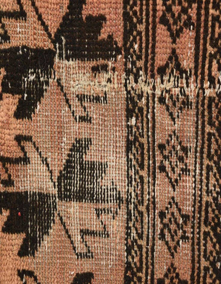 Detail image of  4' 6 x 9' 2  Hand Knotted Balouch Persian Wool Runner Rug