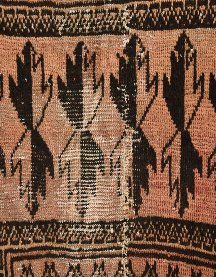 Detail image of  4' 6 x 9' 2  Hand Knotted Balouch Persian Wool Runner Rug